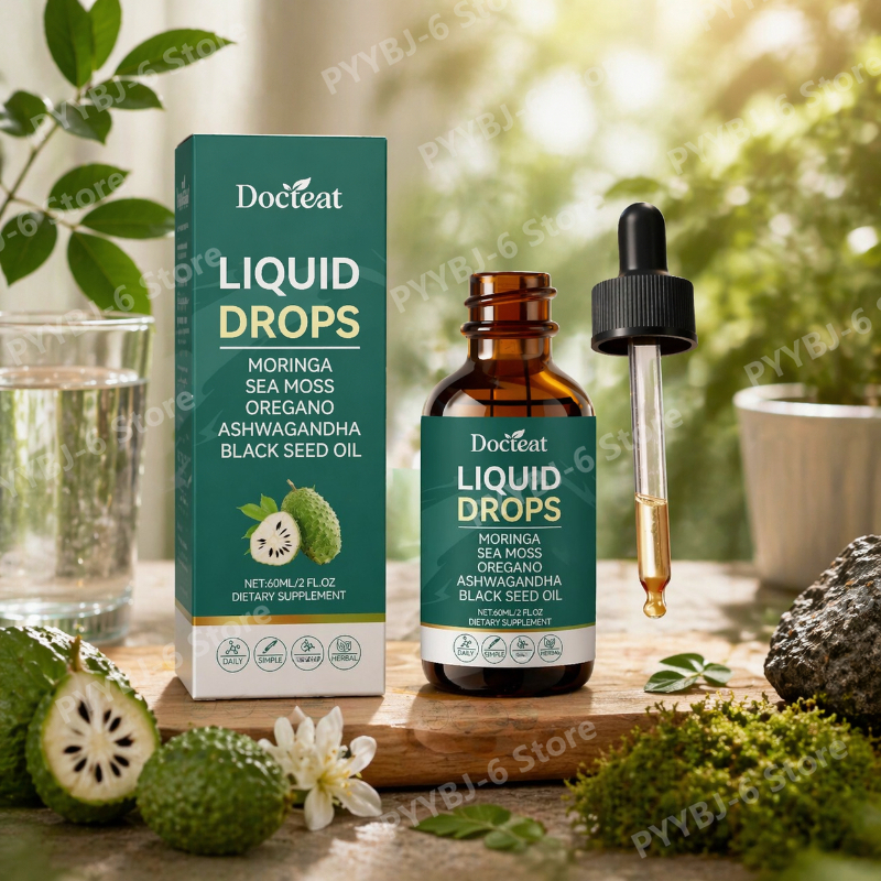 Herbal Wellness Liquid - Multi-Herbal Liquid Drops60ml with Moringa Black
