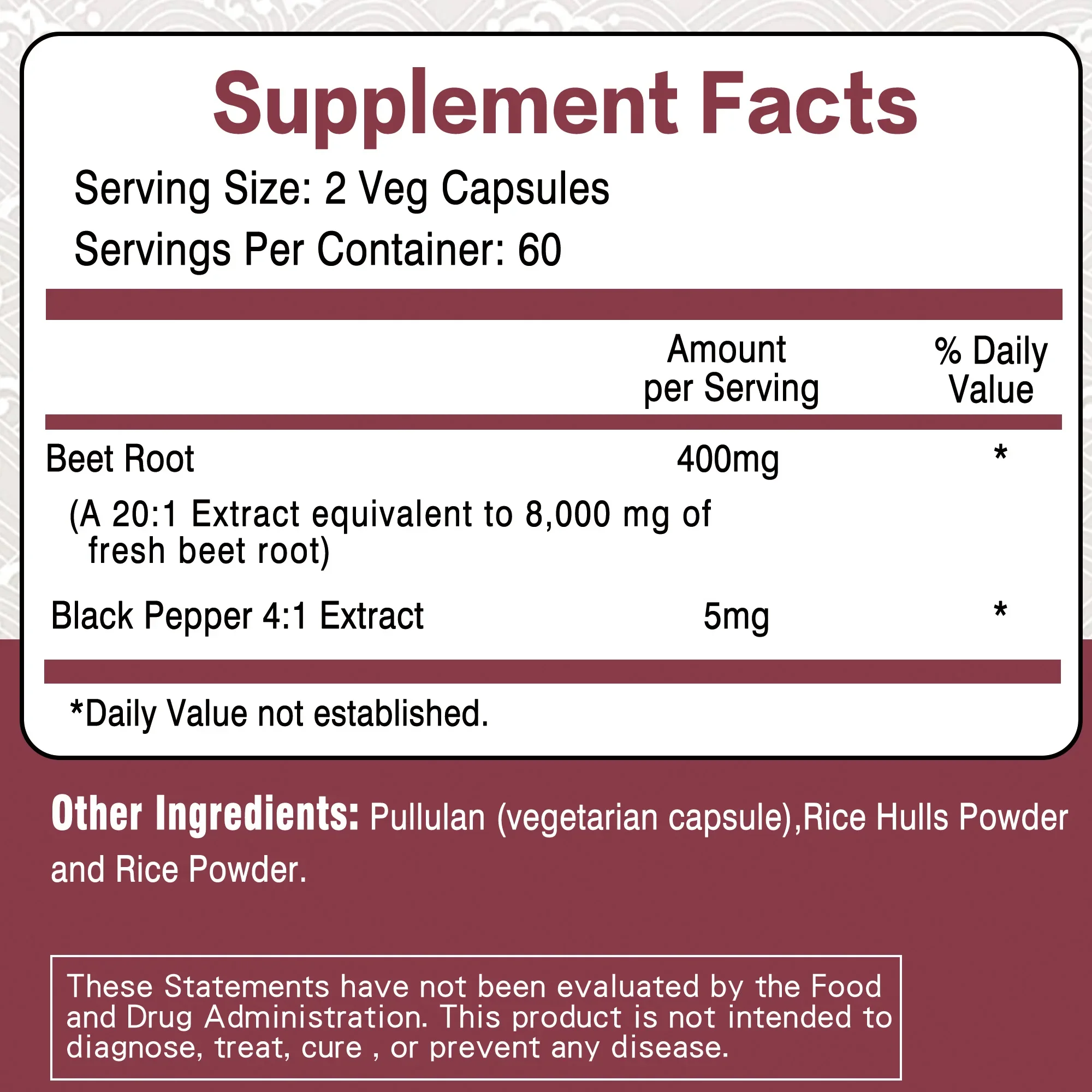 Beet Root Capsules - Supports  - Valerian Root Capsule avis et prix