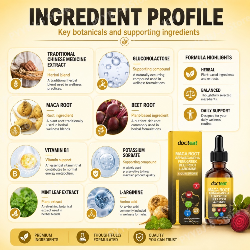 Maca Root Beet Root L-Arginine - Herbal Wellness Liquid avis et prix