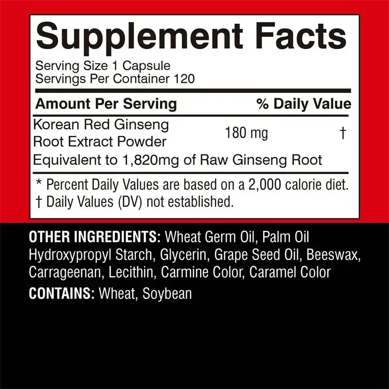 Korean Red Ginseng Supplement  - Valerian Root Capsule avis et prix