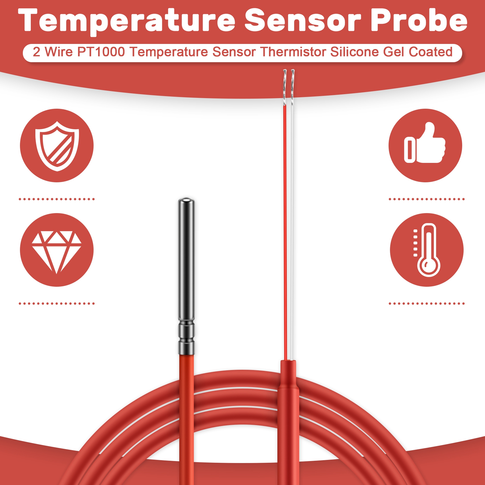 2 Wire PT1000 Temperature Sens - Wellness X avis et prix