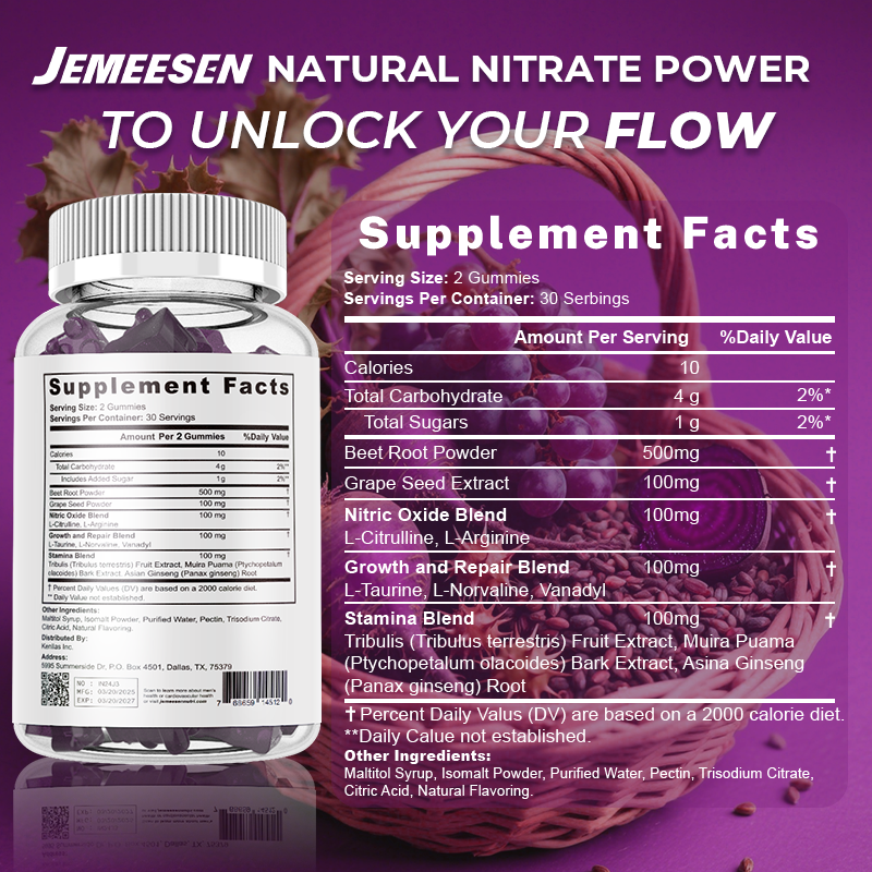 Nitrate Power Gummies - Beet R - Valerian Root Capsule avis et prix
