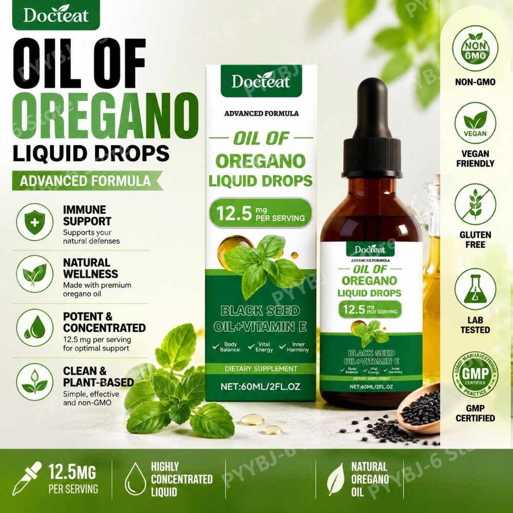 Oregano Oil Liquid Drops 60ml  - Herbal Wellness Liquid avis et prix